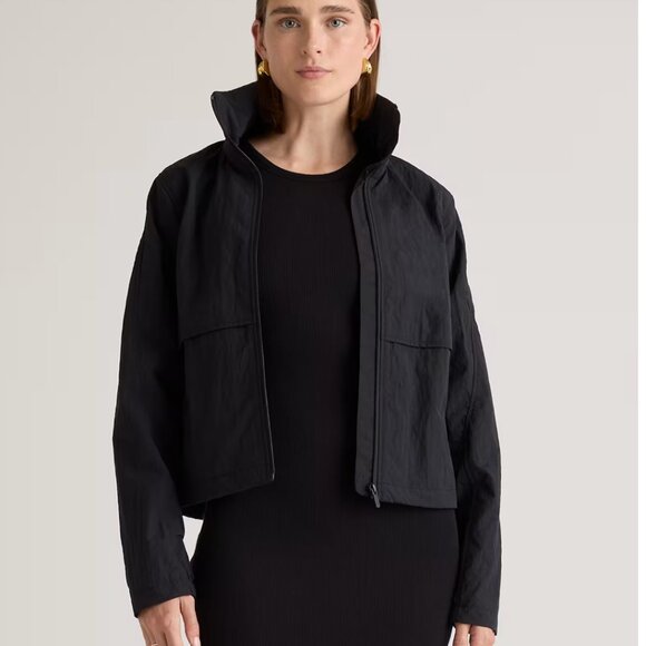 Quince Water Repellent Windbreaker Jacket Black Medium - Picture 3 of 10